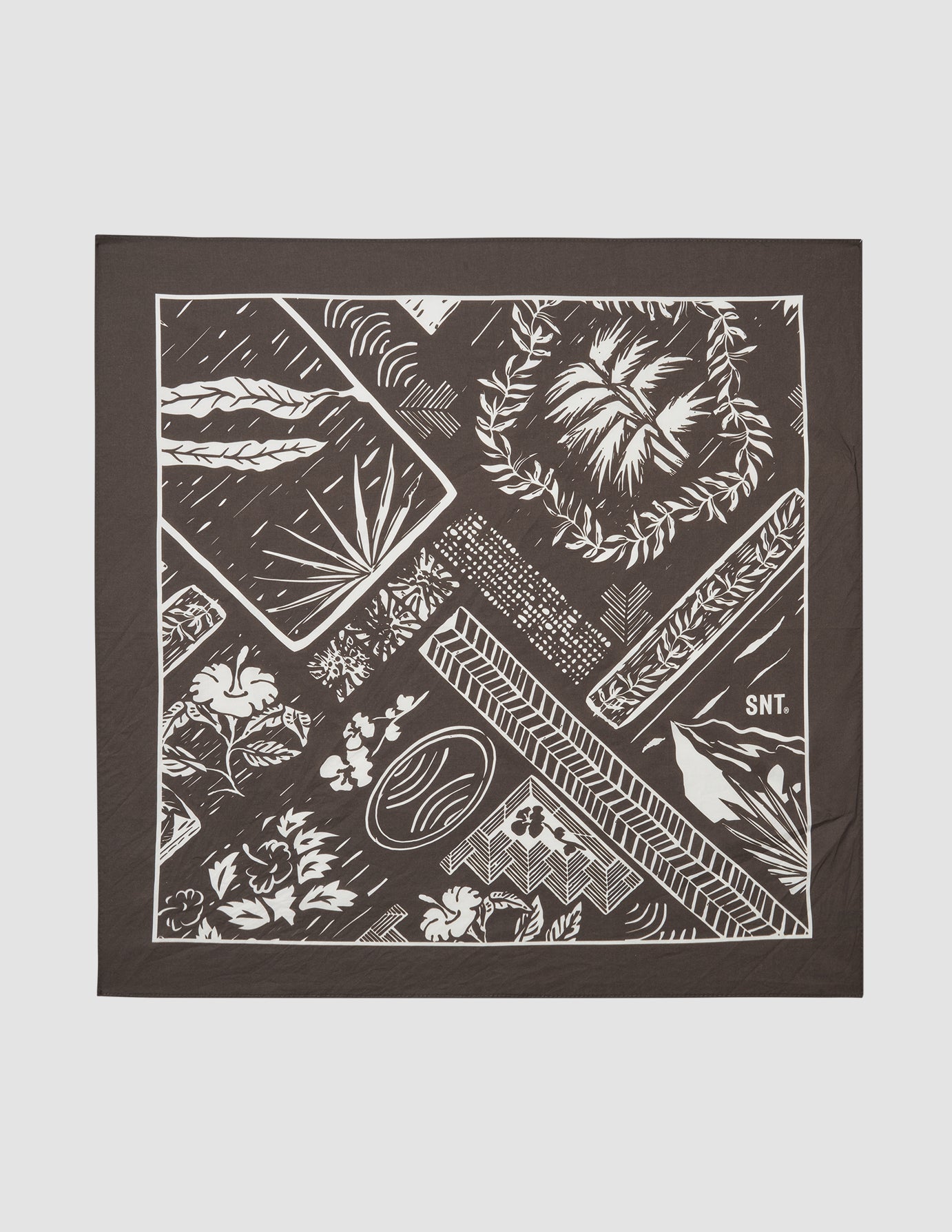 Soft Cotton Bandana Brown Tropic